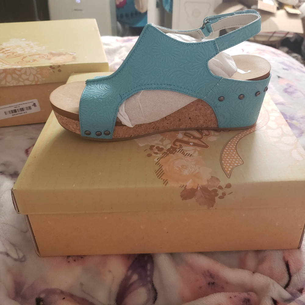 Very G Teal Wedges